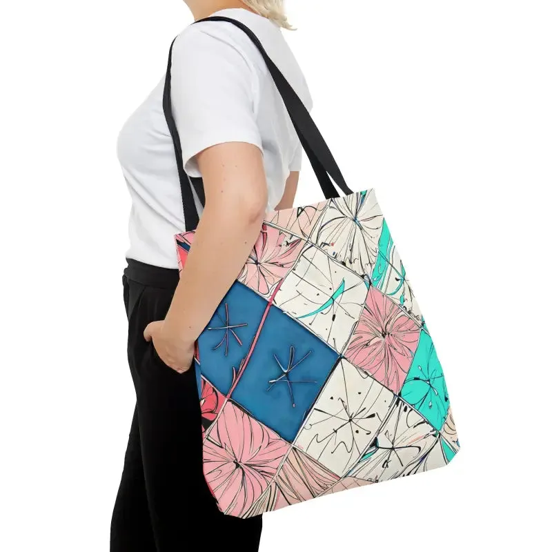 Turn Heads with Abstract Square Pattern Tote Bag