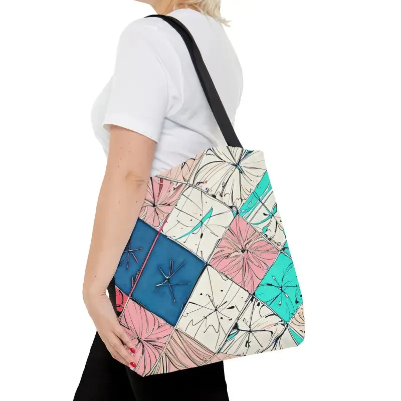 Turn Heads with Abstract Square Pattern Tote Bag