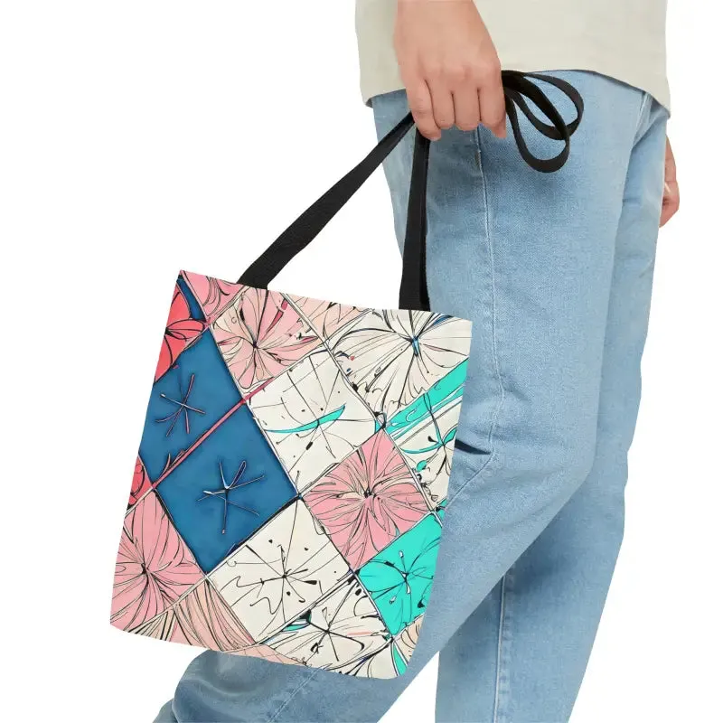 Turn Heads with Abstract Square Pattern Tote Bag