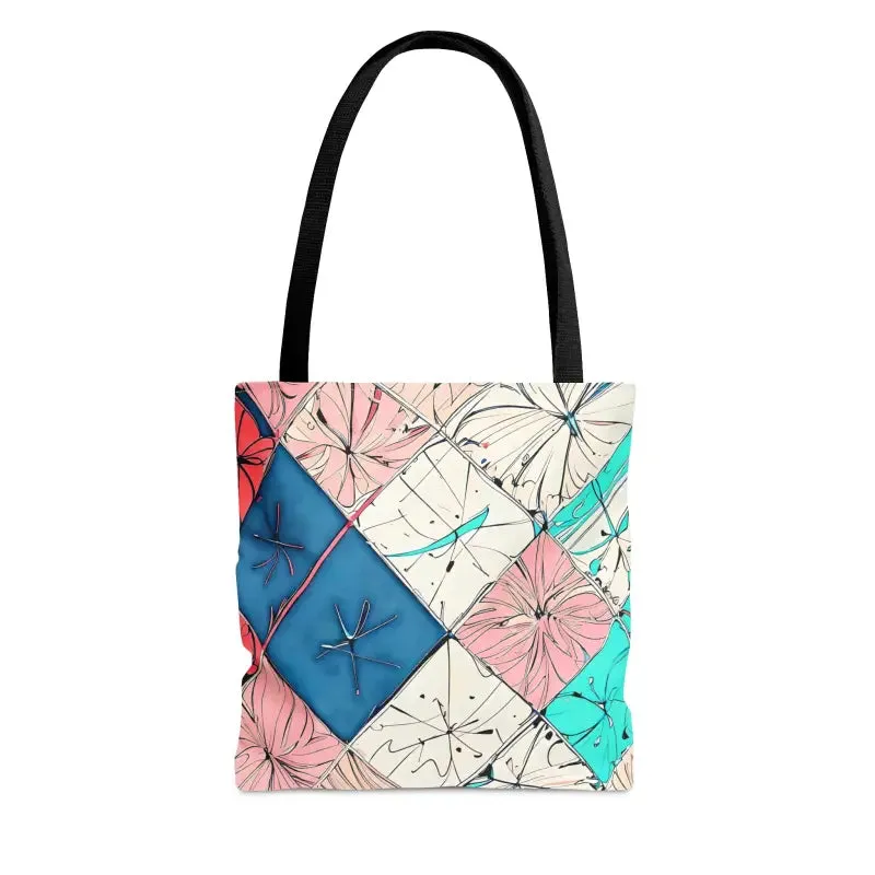 Turn Heads with Abstract Square Pattern Tote Bag