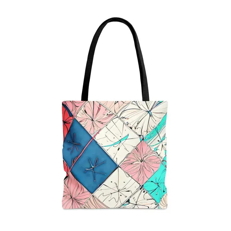 Turn Heads with Abstract Square Pattern Tote Bag