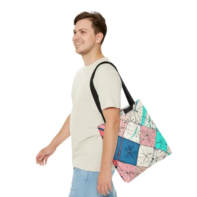 Turn Heads with Abstract Square Pattern Tote Bag