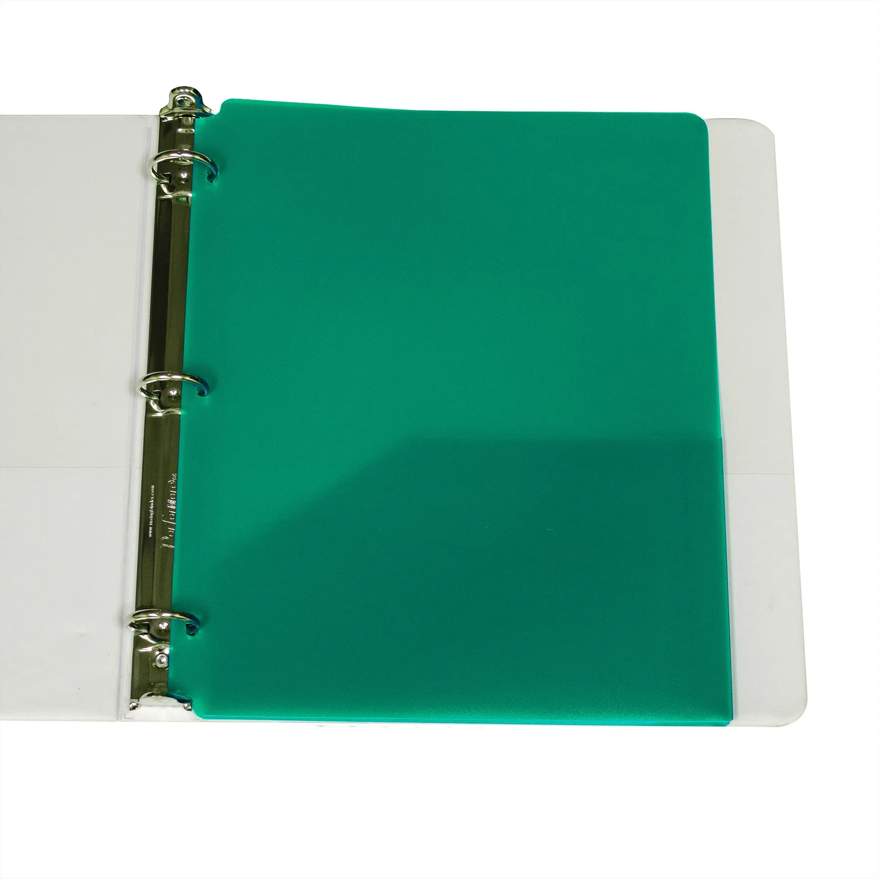 Two-Pocket Heavyweight Poly Portfolio Folder with Three-Hole Punch, Green, Pack of 25
