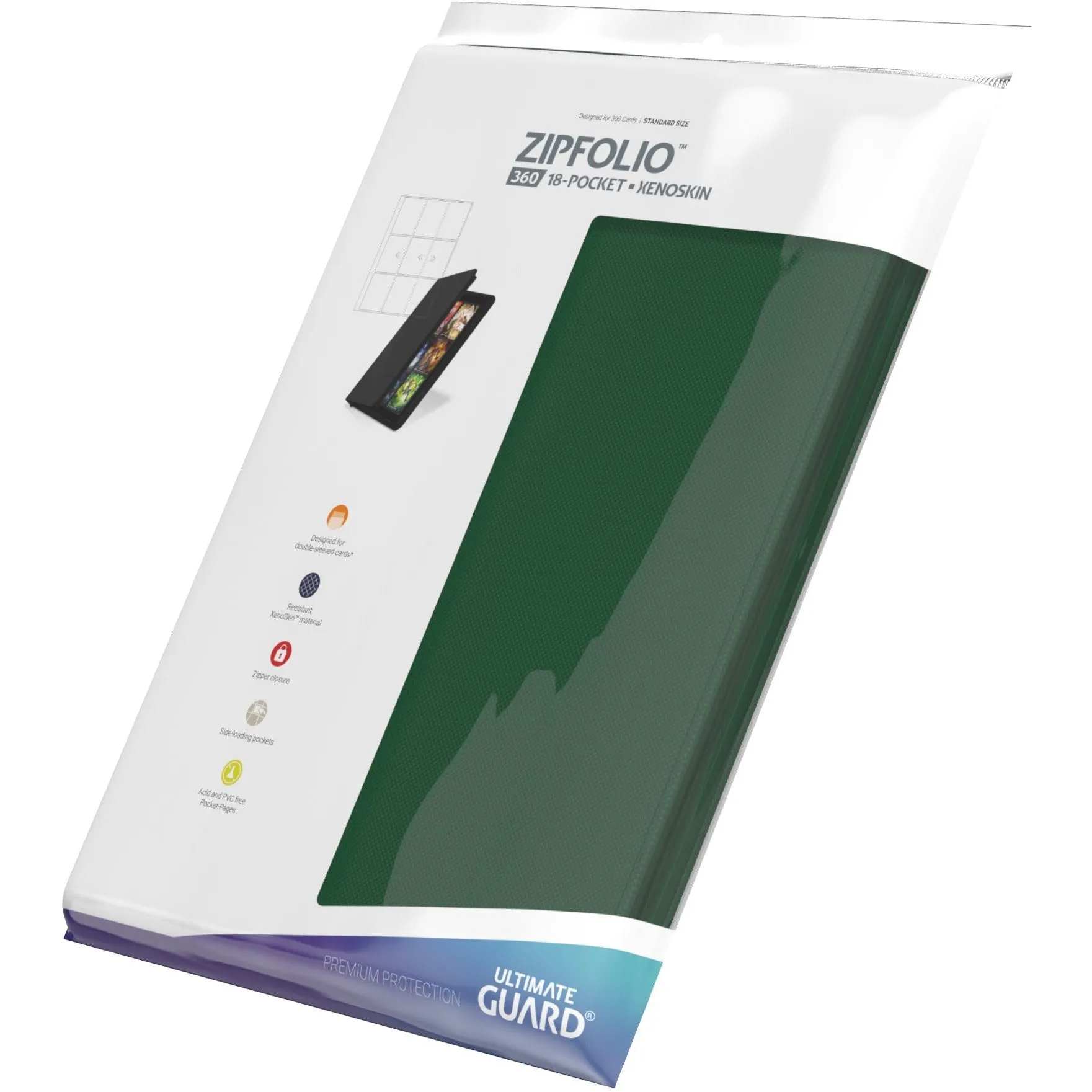 Ultimate Guard - Zipfolio Xenoskin/Green - 18 Pocket