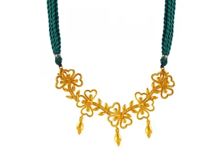 Unique 22k Flower Shape Gold Jewellery Set