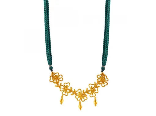 Unique 22k Flower Shape Gold Jewellery Set