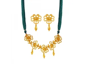 Unique 22k Flower Shape Gold Jewellery Set