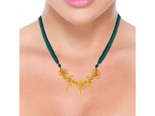 Unique 22k Flower Shape Gold Jewellery Set