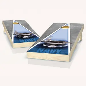 US Navy Cornhole Boards - Choose Your Options, Includes 2 Boards and 8 Bags