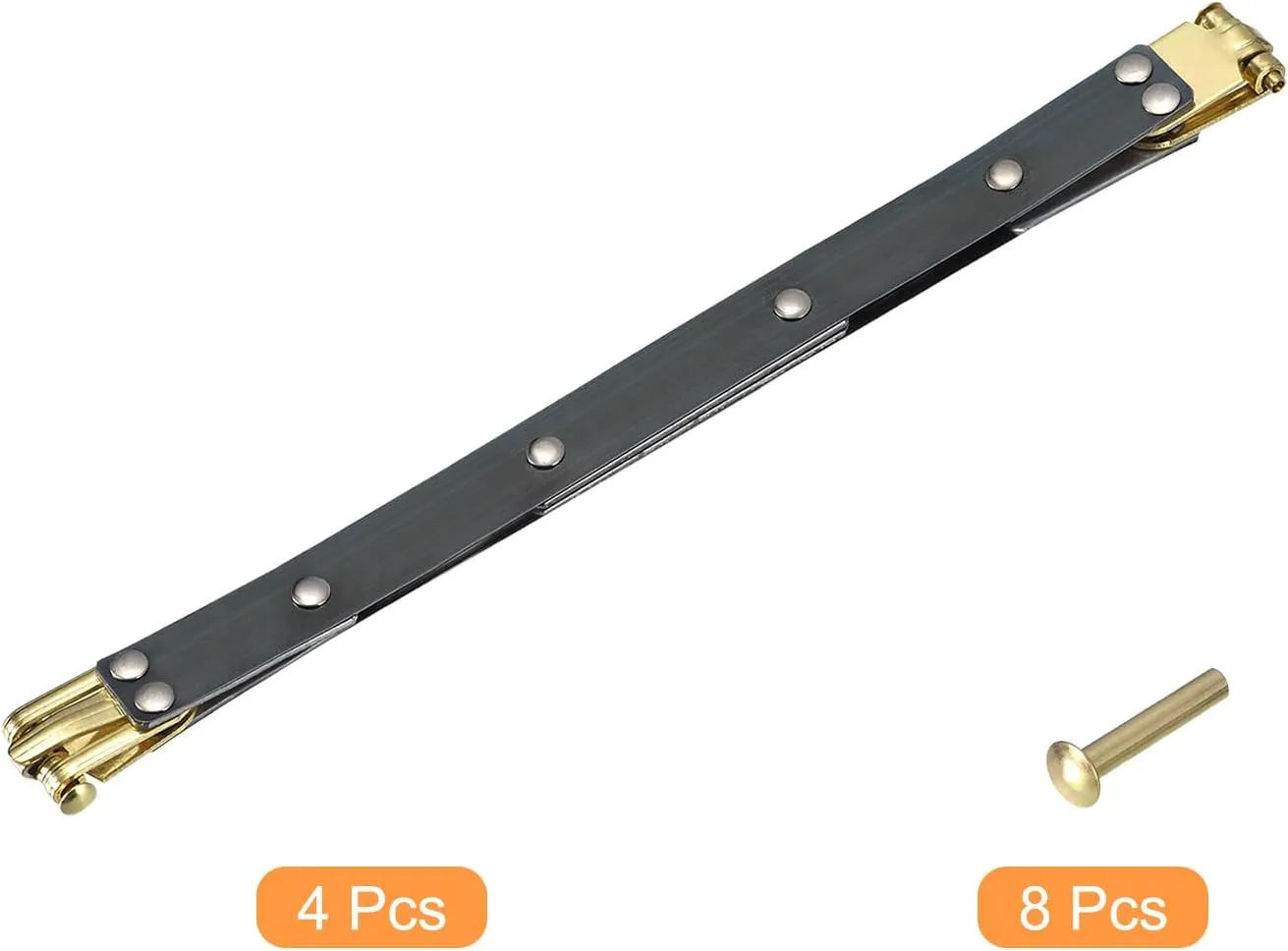 uxcell Metal Internal Flex Frames, 4Pcs 9.84"x0.55" Hexagon Lock Frame Kiss Lock Clasp Bag Frame Hardware Replacements for DIY Purse Handle Bag Making Sewing Craft Carpet