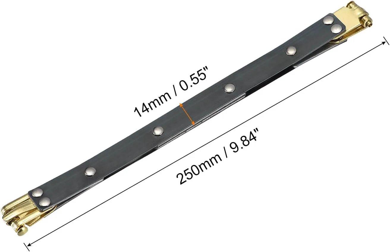 uxcell Metal Internal Flex Frames, 4Pcs 9.84"x0.55" Hexagon Lock Frame Kiss Lock Clasp Bag Frame Hardware Replacements for DIY Purse Handle Bag Making Sewing Craft Carpet