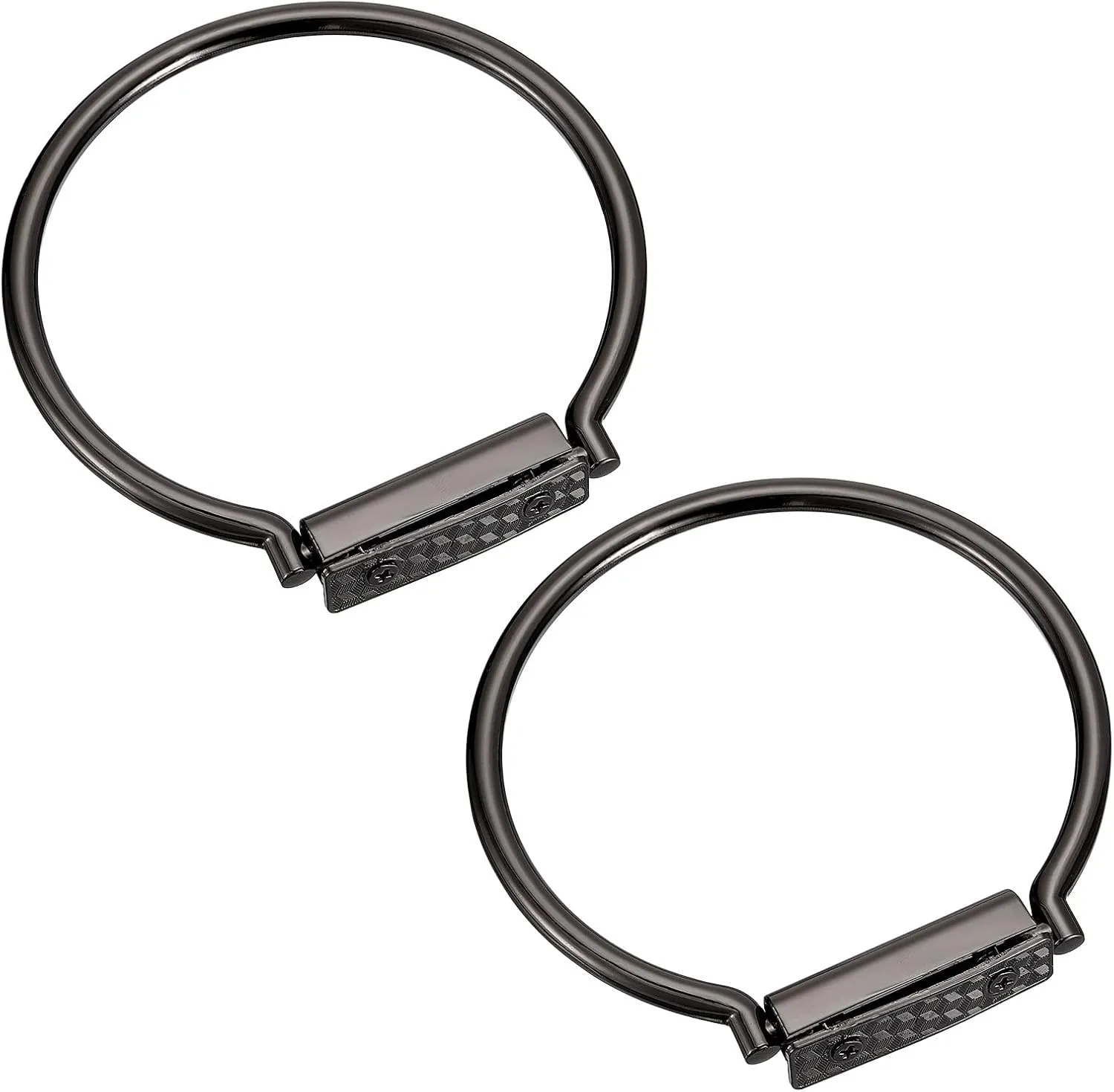 uxcell Semicircle Handbag Handle Frame, 2Pcs 4.09" Metal Purse Handles Clutch Bag Handles Replacement for Purse Making DIY, Dark Grey