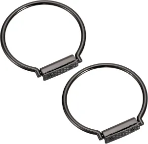 uxcell Semicircle Handbag Handle Frame, 2Pcs 4.09" Metal Purse Handles Clutch Bag Handles Replacement for Purse Making DIY, Dark Grey