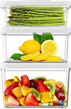 Vacuum Seal Containers Set,food saver containers for vacuum seal,BPA-Free,100% Leak Proof,For Picnics, Meal Prep And Leftovers