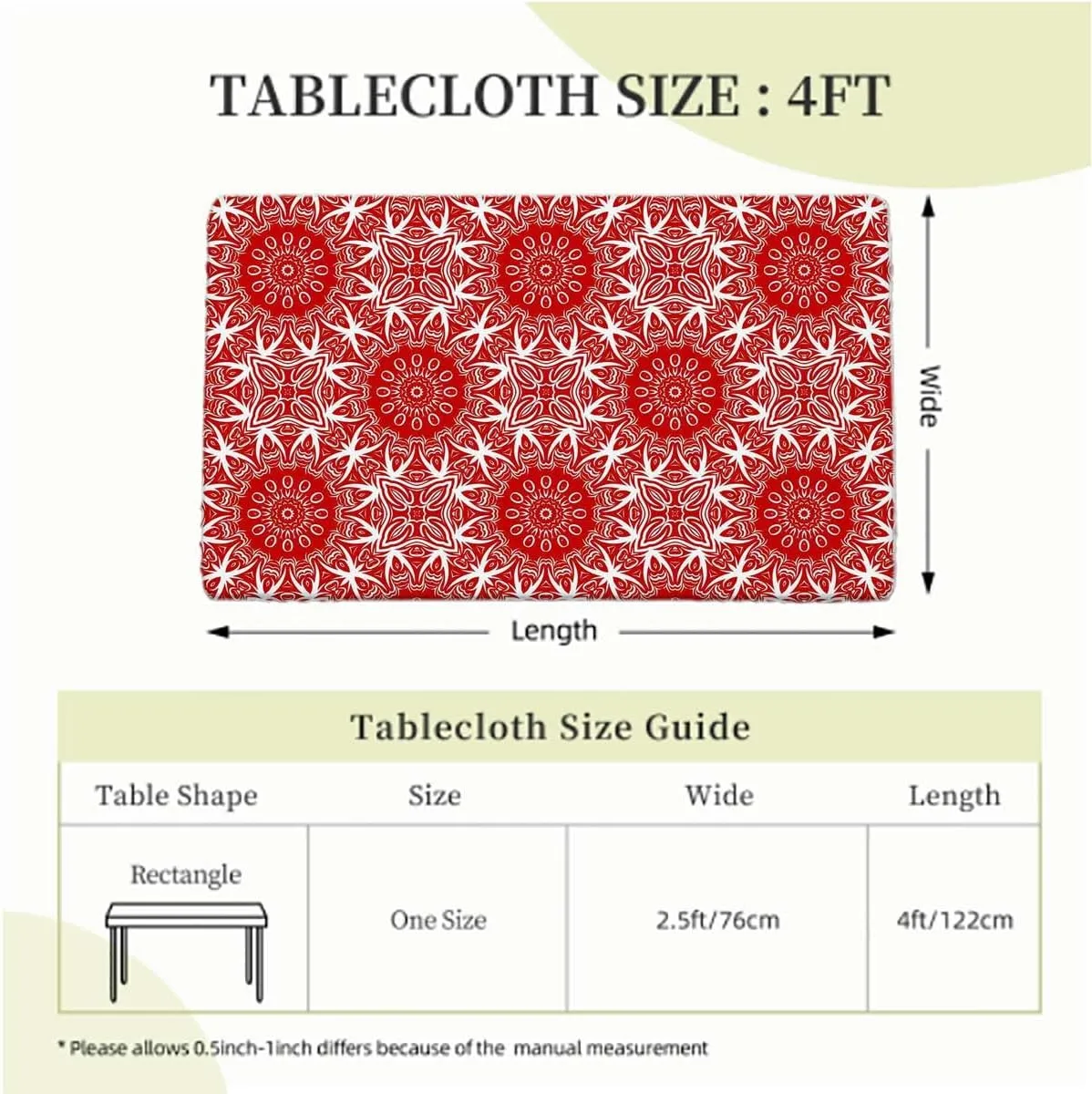 Vermilion White Rectangle Elastic Fitted Tablecloth Classic Silhouette Forest Springtime Tablecloth Elastic Edge Fitted Table Cover Leaves Flower Fits up 4 Foot Tables