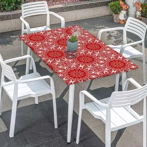 Vermilion White Rectangle Elastic Fitted Tablecloth Classic Silhouette Forest Springtime Tablecloth Elastic Edge Fitted Table Cover Leaves Flower Fits up 4 Foot Tables