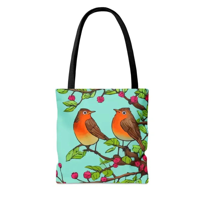 Vibrant Bird Tote Bag in 100% Polyester