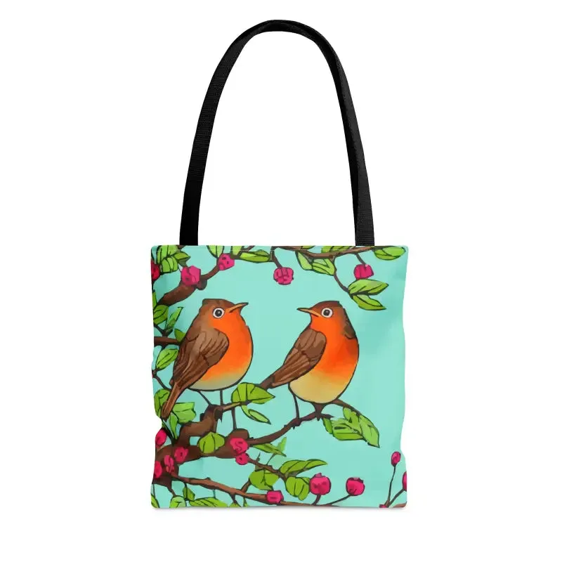 Vibrant Bird Tote Bag in 100% Polyester