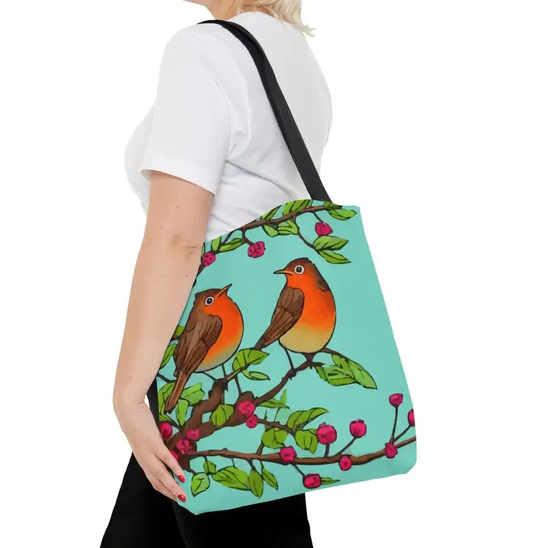 Vibrant Bird Tote Bag in 100% Polyester