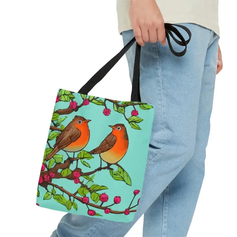 Vibrant Bird Tote Bag in 100% Polyester