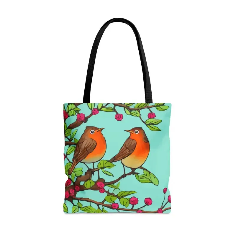 Vibrant Bird Tote Bag in 100% Polyester