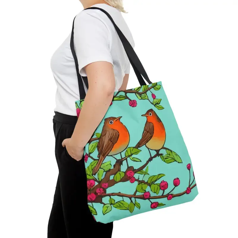 Vibrant Bird Tote Bag in 100% Polyester