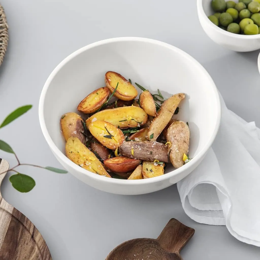 Villeroy & Boch Artesano Original Round Vegetable Bowl, 9.5 in, Premium Porcelain, White