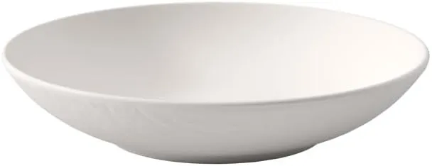 Villeroy & Boch Manufacture Rock Blanc Pasta Bowl, 9.25 in, Premium Porcelain, White