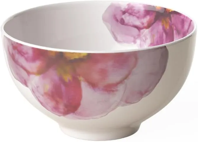 Villeroy & Boch Rose Garden Bowl, 5.5 in, Premium Porcelain, Made in Germany, White/Pink