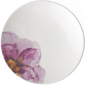 Villeroy & Boch Rose Garden Coupe Breakfast Plate, 8.25 in, Premium Porcelain, Made in Germany, White/Pink