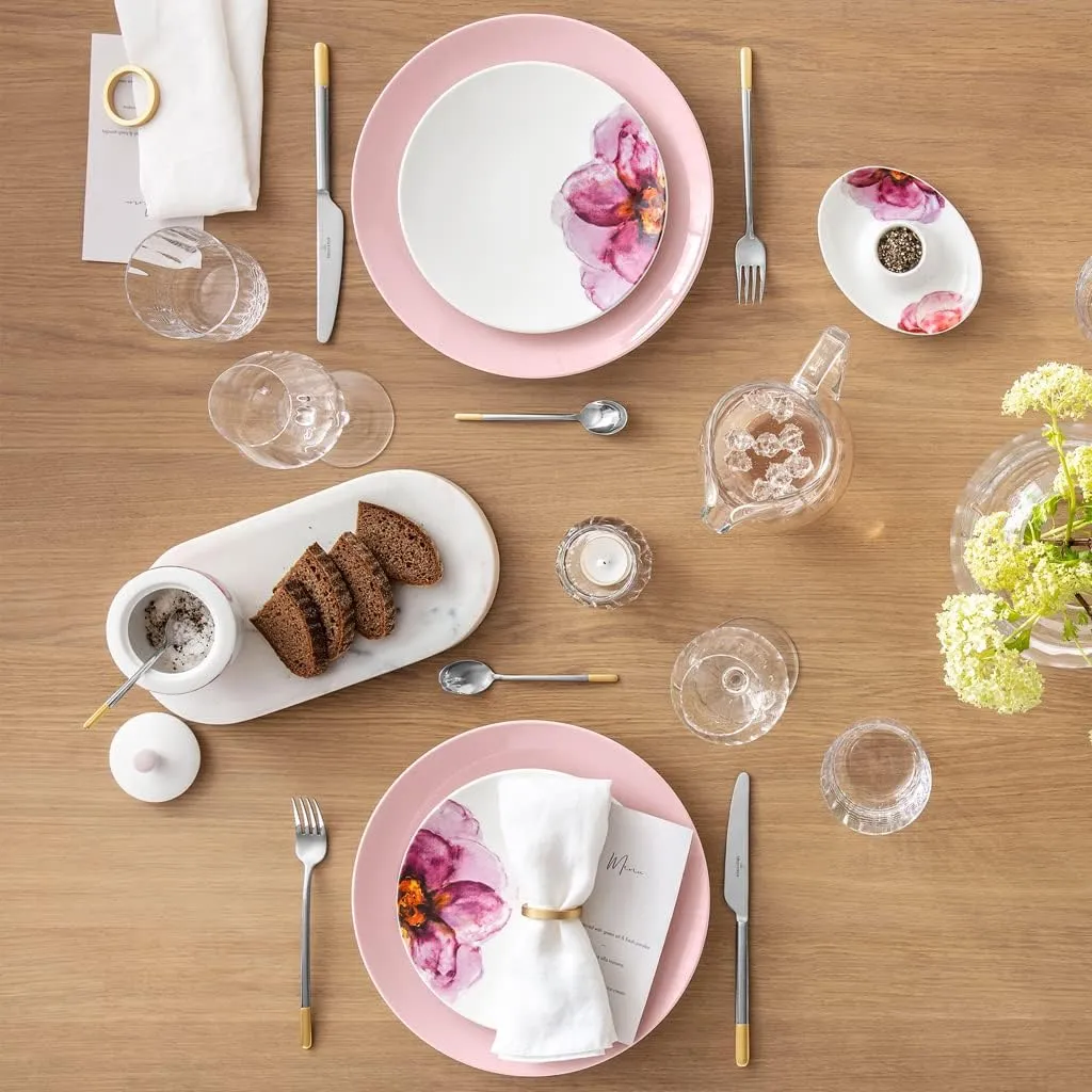Villeroy & Boch - Rose Garden Coupe Dinner Plate, 28.5 x 28.5 x 3.5cm, Premium Porcelain, Pink