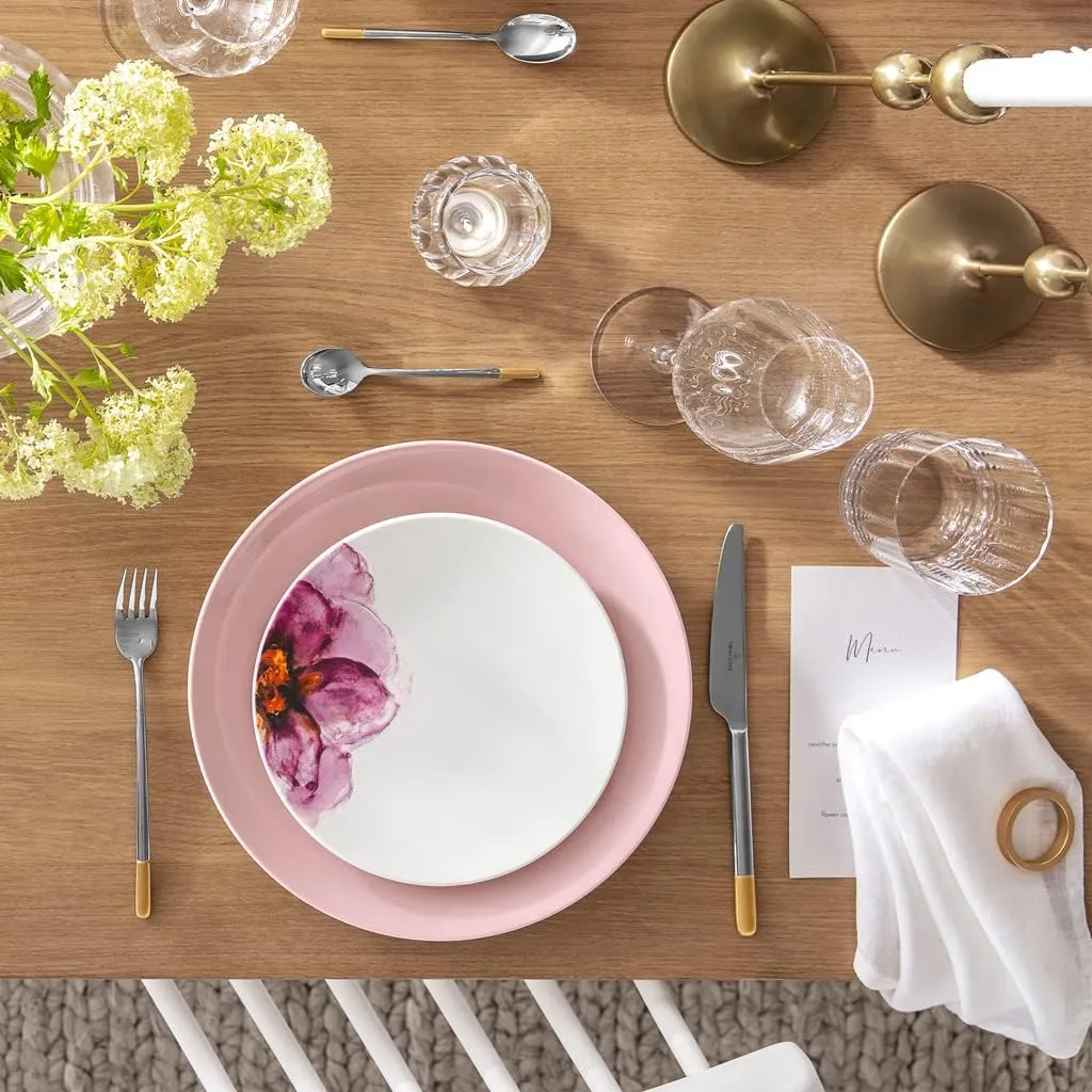 Villeroy & Boch - Rose Garden Coupe Dinner Plate, 28.5 x 28.5 x 3.5cm, Premium Porcelain, Pink