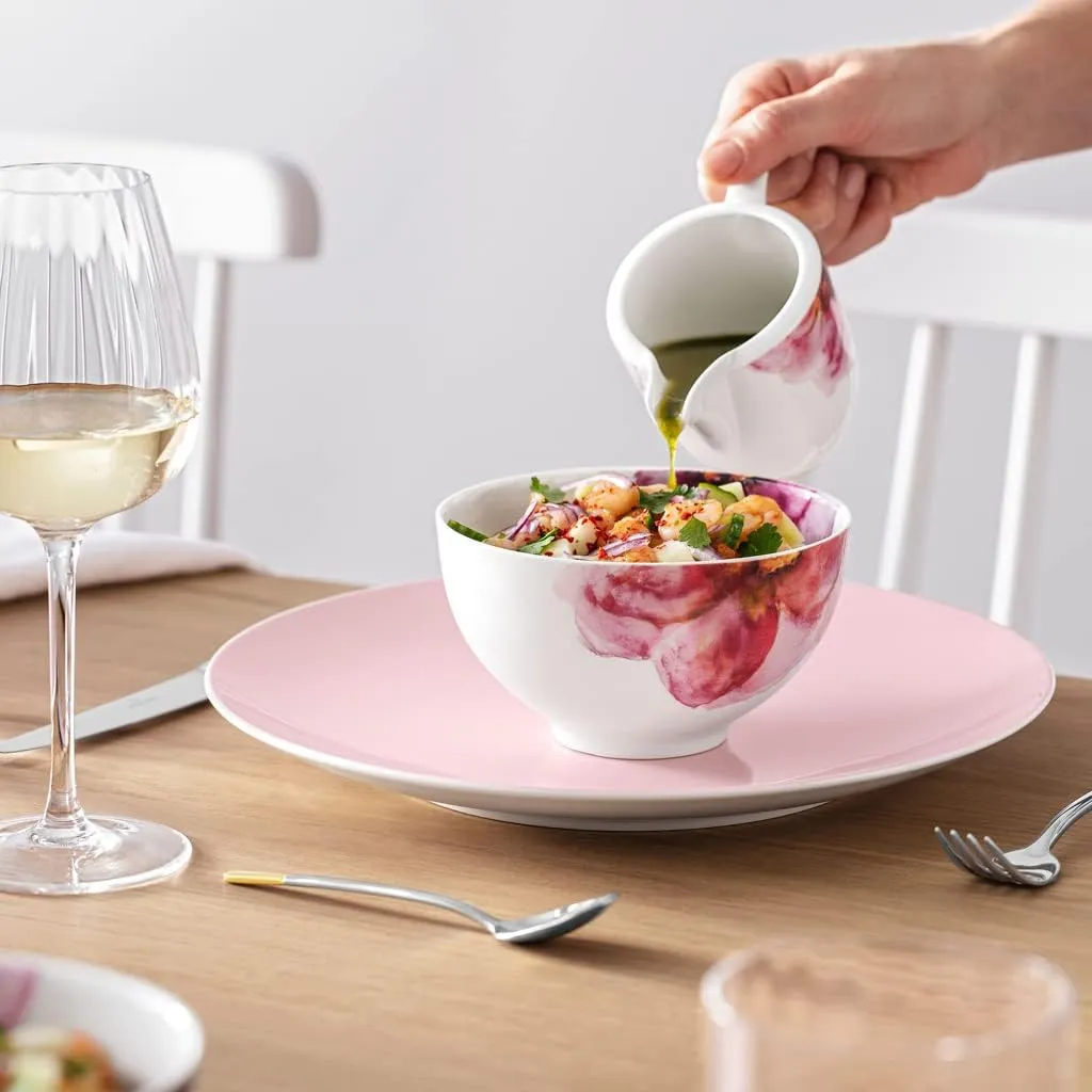 Villeroy & Boch - Rose Garden Coupe Dinner Plate, 28.5 x 28.5 x 3.5cm, Premium Porcelain, Pink