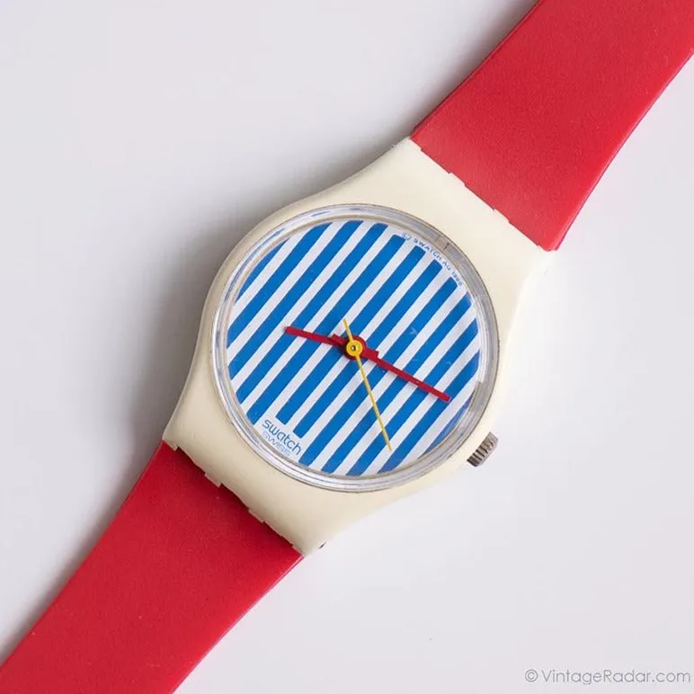 Vintage 1987 Swatch Lady LW115 NEWPORT Watch | 80s Swatch Lady RARE