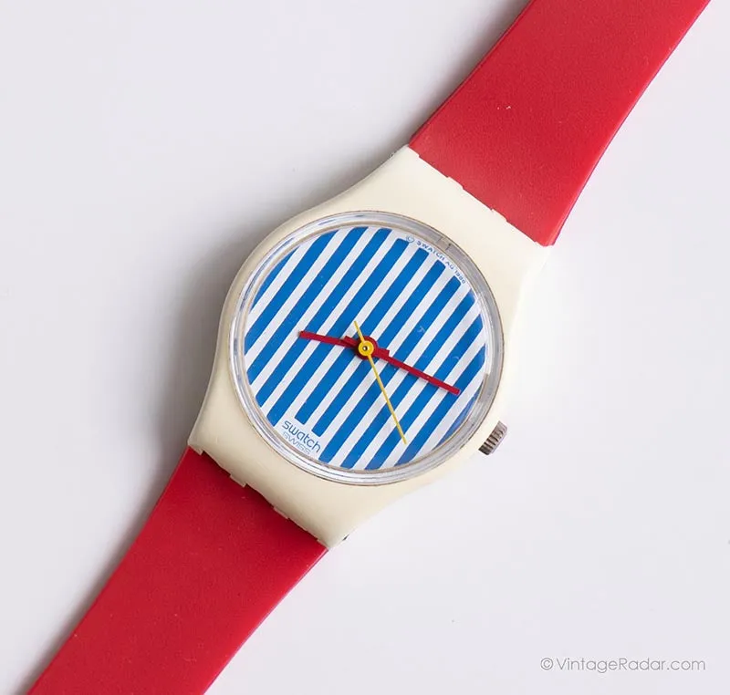 Vintage 1987 Swatch Lady LW115 NEWPORT Watch | 80s Swatch Lady RARE