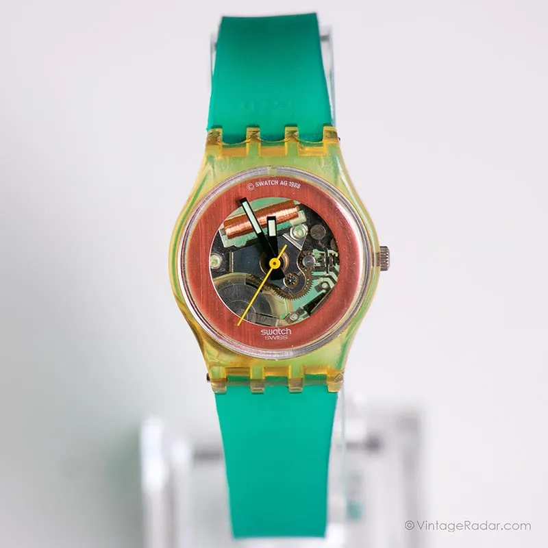 Vintage 1988 Swatch LK114 DISQUE ROUGE Watch | Skeleton Dial Swatch