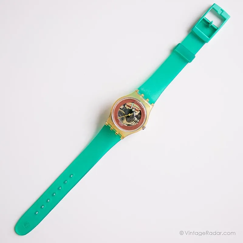 Vintage 1988 Swatch LK114 DISQUE ROUGE Watch | Skeleton Dial Swatch