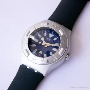 Vintage 2002 Swatch YDS4015 OPAH BLUE Watch | Silver-tone Irony Scuba