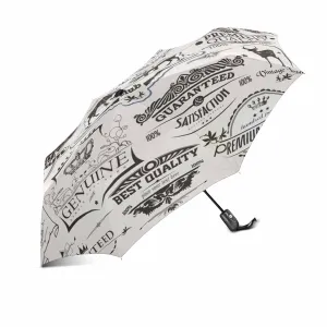 vintage design elements pattern print Umbrella Automatic Foldable with totes
