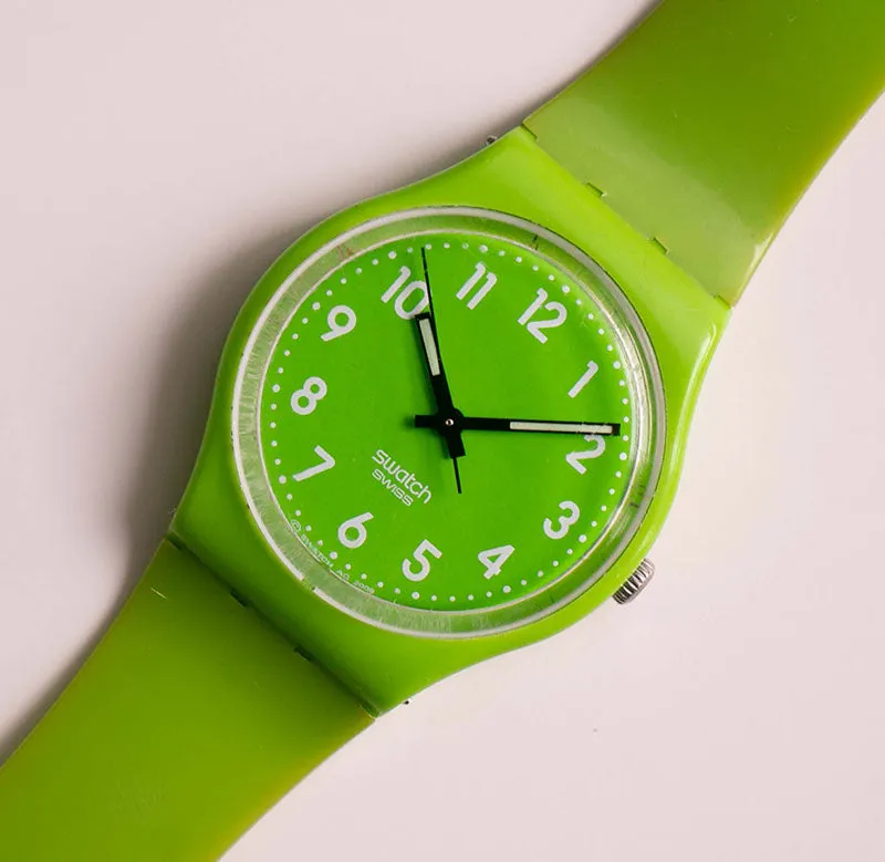 Vintage LEMONGRASS GG204 Swatch Watch | 2009 Swatch Originals Gent