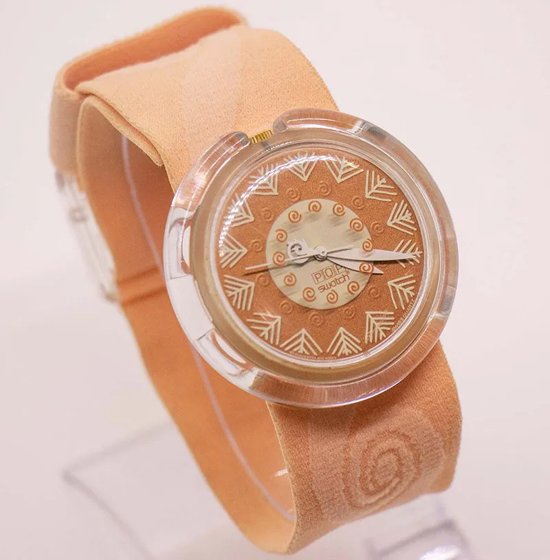 Vintage PWZ108 LEAF Pop Swatch Watch | 1990s Pop Swatch Collection