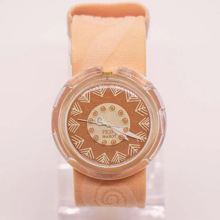 Vintage PWZ108 LEAF Pop Swatch Watch | 1990s Pop Swatch Collection