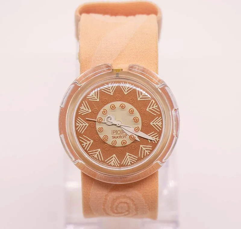 Vintage PWZ108 LEAF Pop Swatch Watch | 1990s Pop Swatch Collection