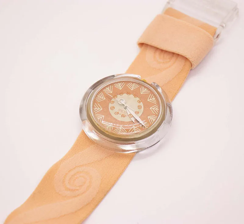 Vintage PWZ108 LEAF Pop Swatch Watch | 1990s Pop Swatch Collection