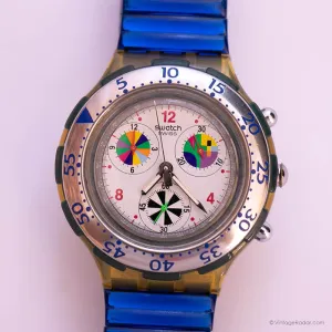Vintage Swatch Aqua Chrono SBK103 BAGNINO S Watch