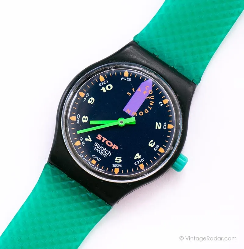 Vintage Swatch Chronograph SSB100 JESS RUSH Watch | 1991 Stop Swatch