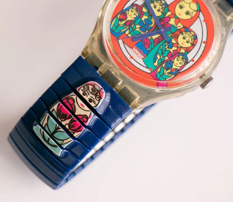 Vintage Swatch MATRIOSKA L GK204 Watch | Russian Matrioska Swatch Watch