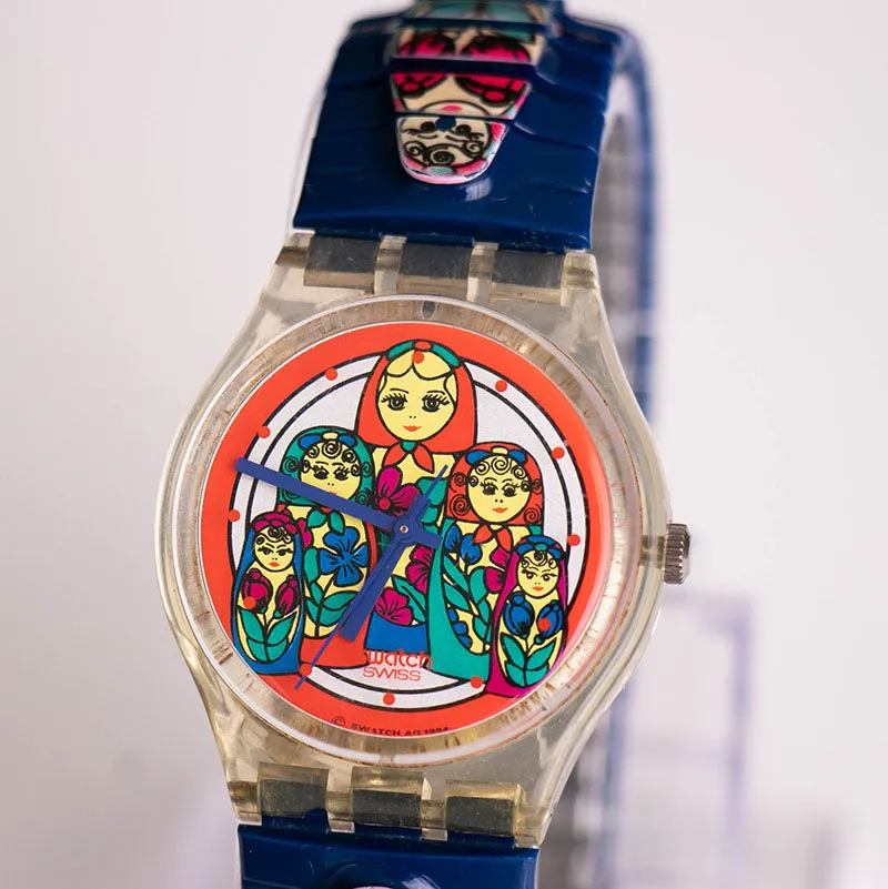 Vintage Swatch MATRIOSKA L GK204 Watch | Russian Matrioska Swatch Watch