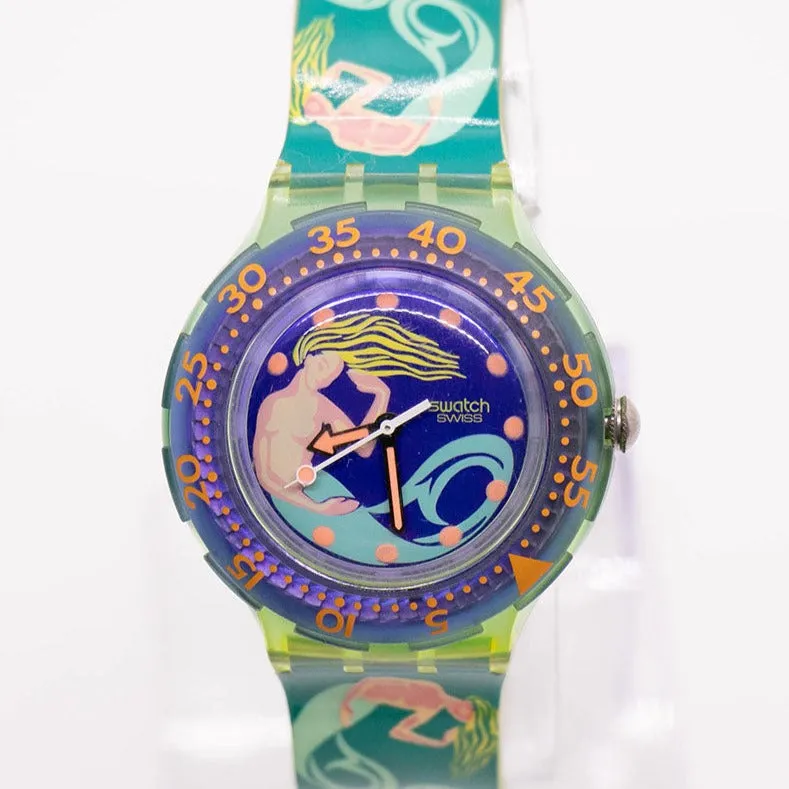 Vintage Swatch Scuba SAILOR'S JOY SDG100 Watch | 90s Mermaid Swatch