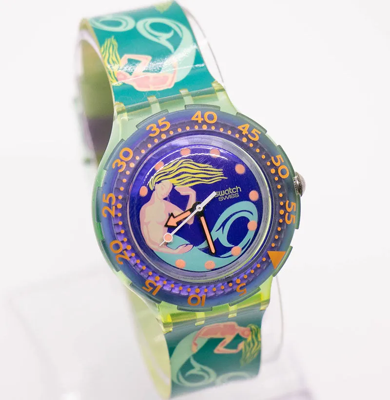 Vintage Swatch Scuba SAILOR'S JOY SDG100 Watch | 90s Mermaid Swatch